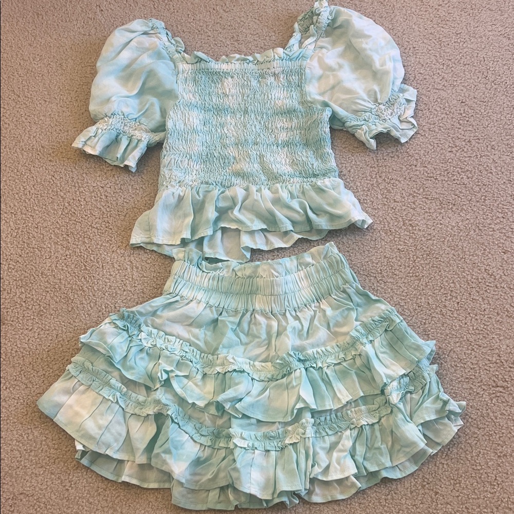 Cake for Dinner size XS Ruffled Top and Skirt Set